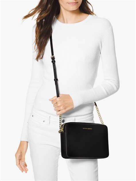 michael kors crossbody bag leather|michael kors saffiano bag black.